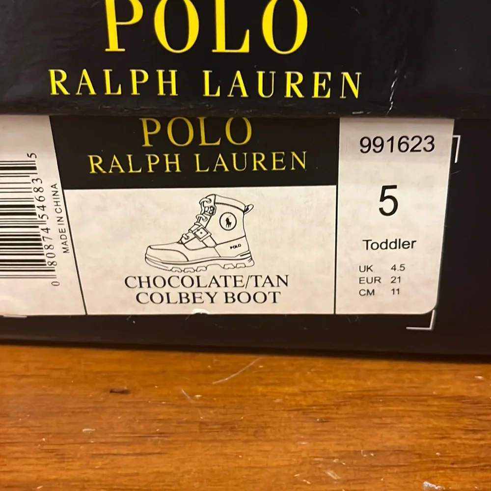 Polo Ralph Lauren Colbey Boots Tan new Preschool Toddlers Size 5 Boys Girls